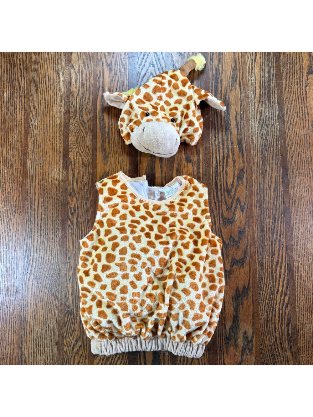 Halloween Plush Giraffe Costume Infant Baby 2 Pc Bubble Romper Hat Set